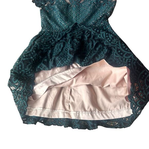 Eliza J Green Black Lace Dress Size 6 - Picture 10 of 16